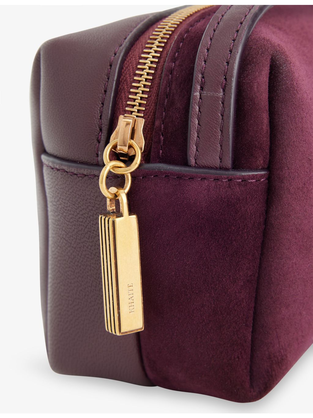 KHAITE Kye mini suede crossbody bag in leather - British product