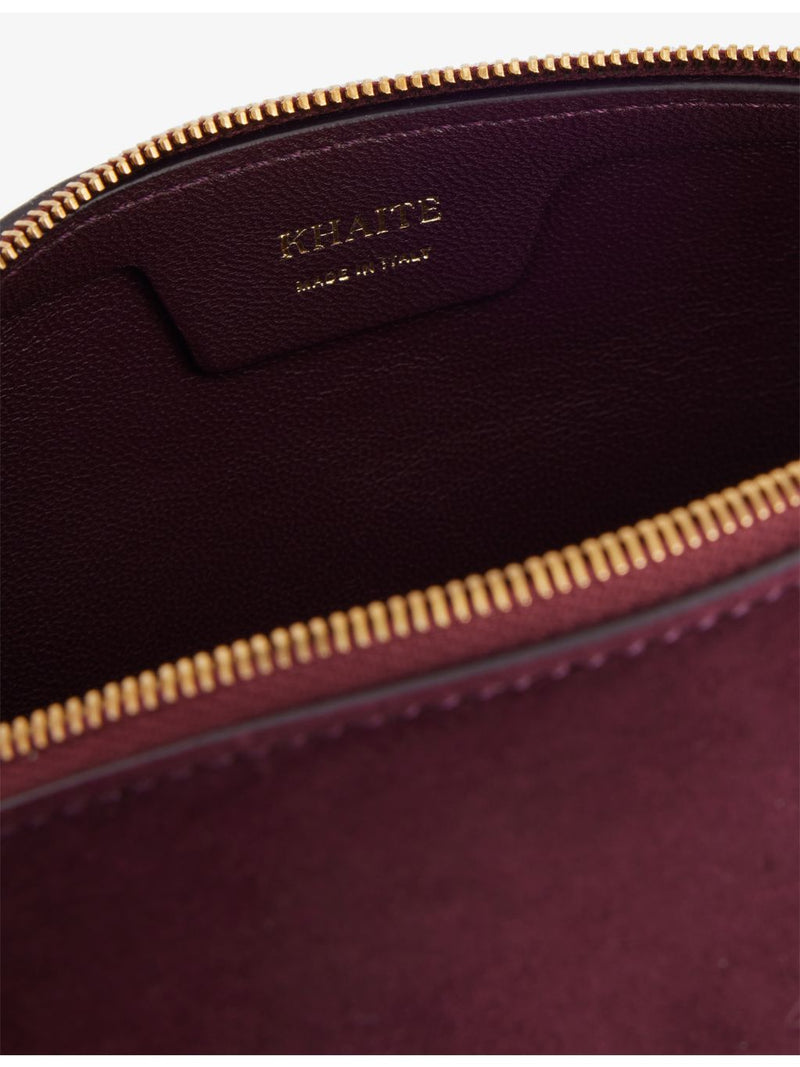 KHAITE Kye mini suede crossbody bag in leather - British product