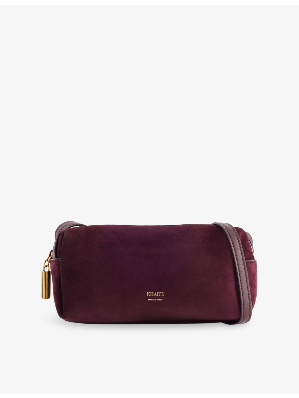 KHAITE Kye mini suede crossbody bag in leather - British product