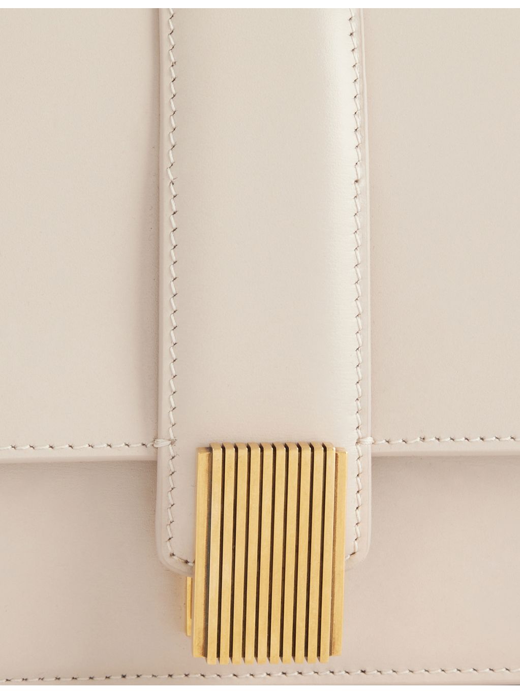 KHAITE Blake leather clutch with front hardware clasp (British brand)