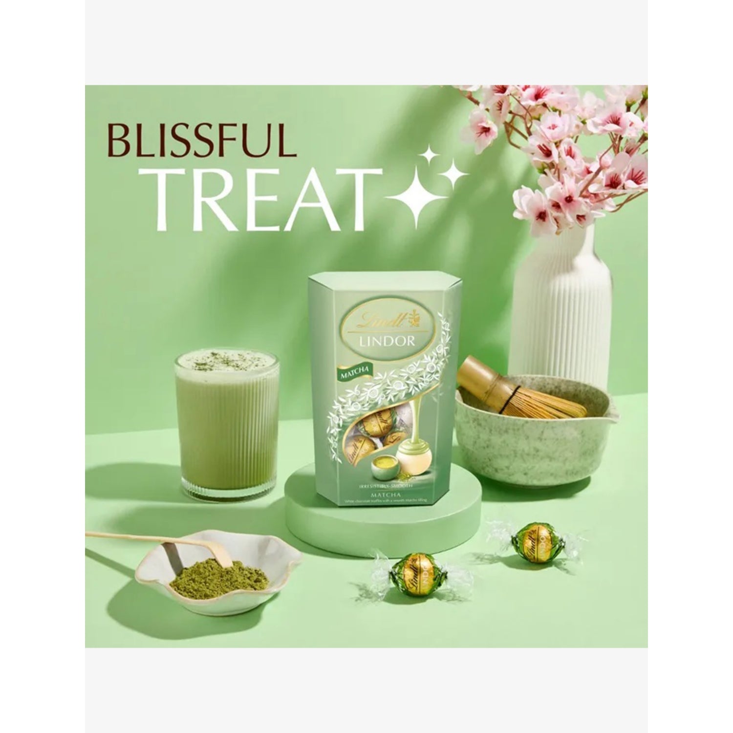 Lindt matcha white chocolate truffles 200g - British product