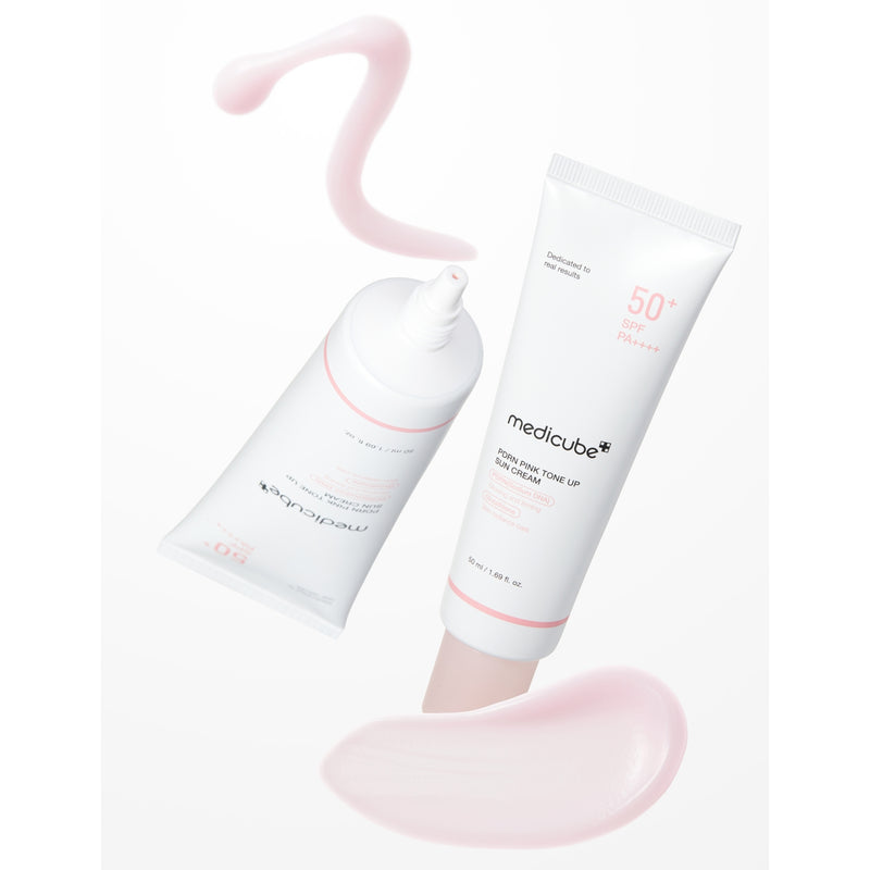Medicube PDRN Pink Tone Up Sun Cream 50ml, imported from the UK
