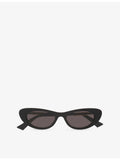 Bottega Veneta cat-eye acetate sunglasses with gold-tone hardware, UK version