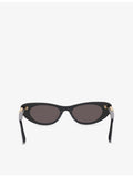 Bottega Veneta cat-eye acetate sunglasses with gold-tone hardware, UK version