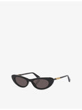 Bottega Veneta cat-eye acetate sunglasses with gold-tone hardware, UK version