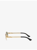 Bottega Veneta round-frame metal sunglasses BV1470S, UK version