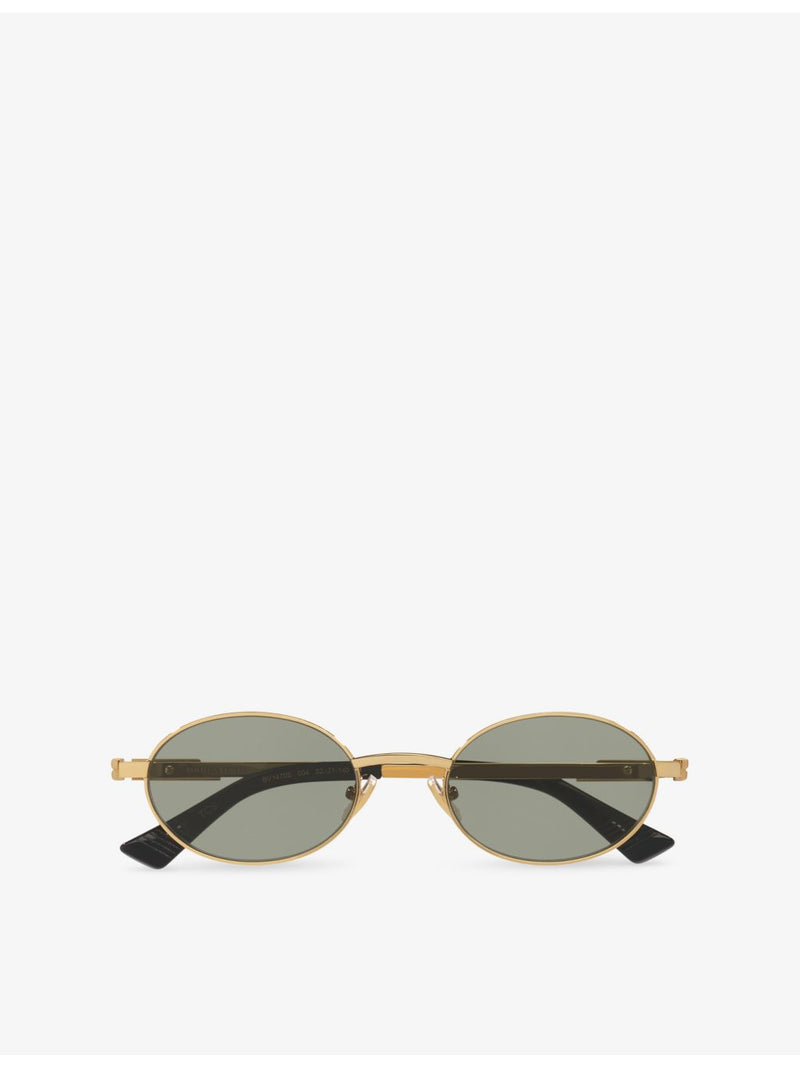Bottega Veneta round-frame metal sunglasses BV1470S, UK version