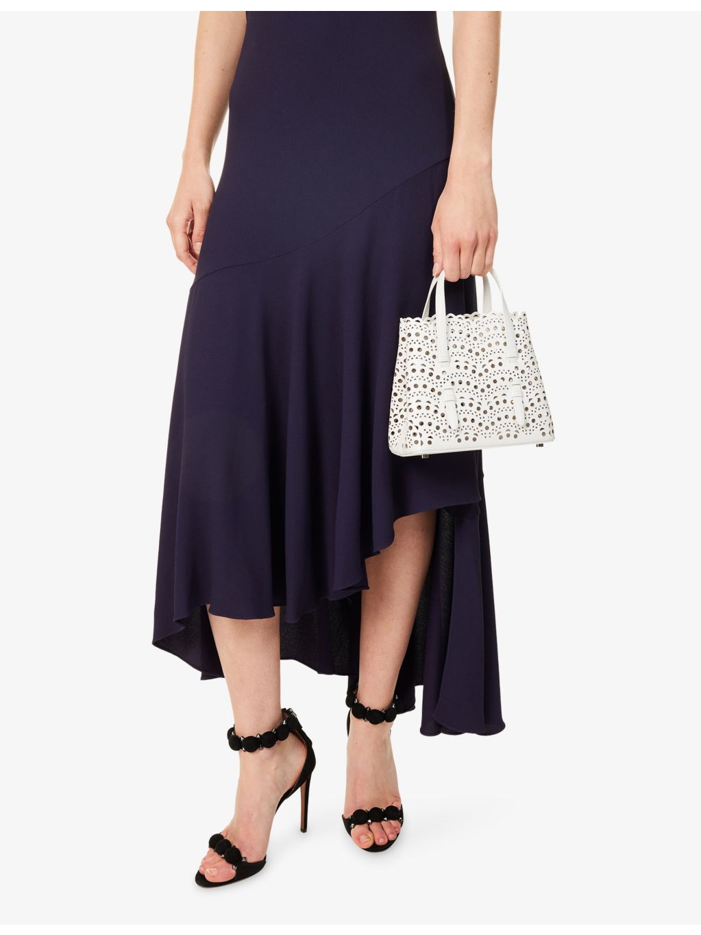 Alaïa Mina 20 laser-cut leather handbag - British product