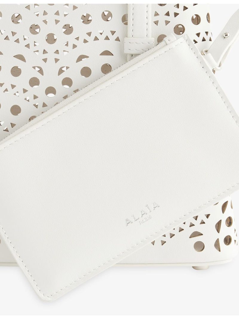 Alaïa Mina 20 laser-cut leather handbag - British product