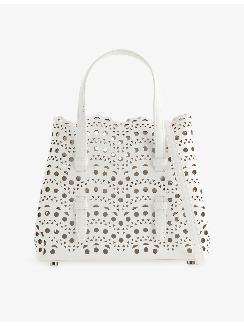 Alaïa Mina 20 laser-cut leather handbag - British product