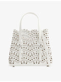 Alaïa Mina 20 laser-cut leather handbag - British product
