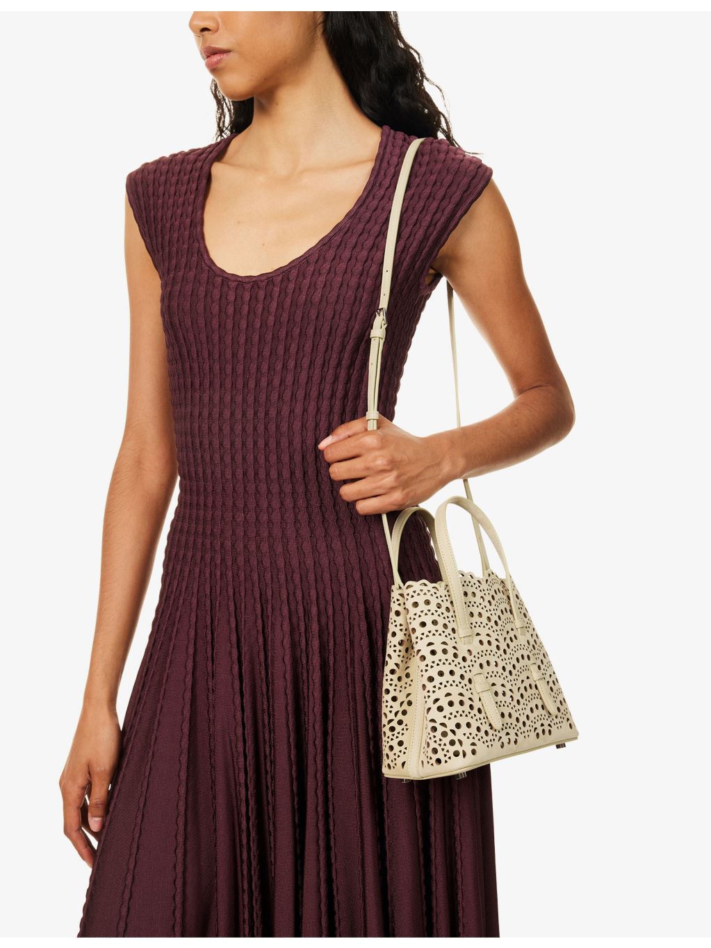 Alaïa Mina 20 leather cross body bag - British product
