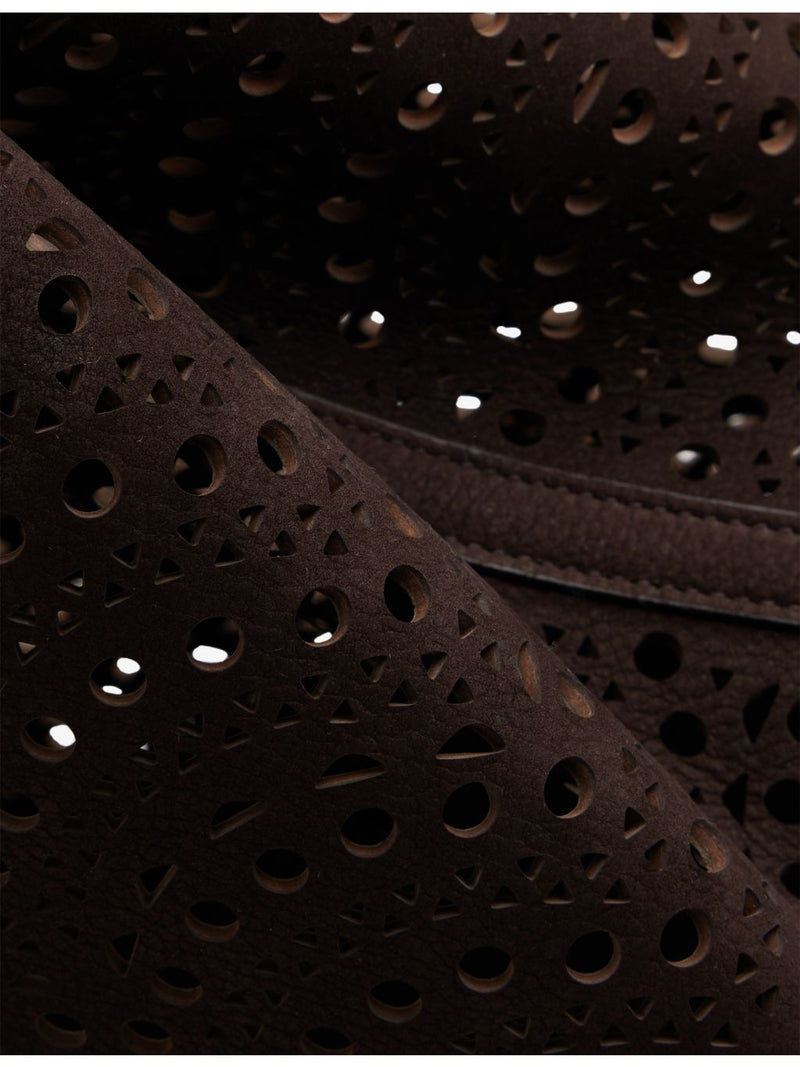 Alaia Mina 37 suede handbag, UK version
