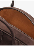 Alaïa small suede top-handle bag with curved shape, UK version