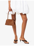 Alaïa small structured suede shoulder bag (British brand)