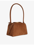 Alaïa small structured suede shoulder bag (British brand)