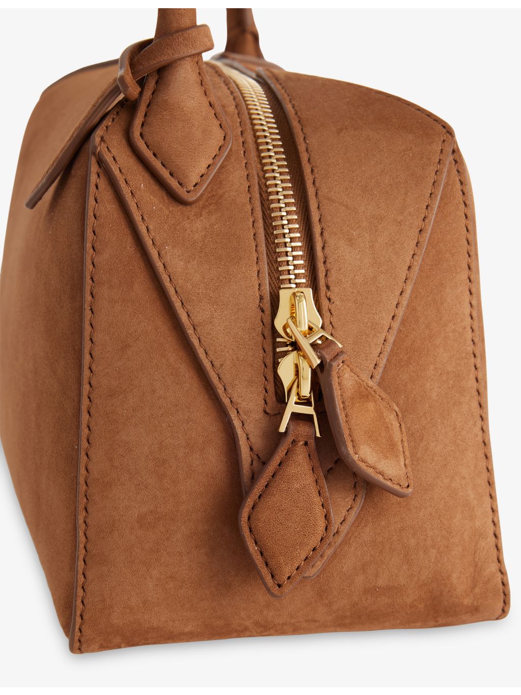 Alaïa small structured suede shoulder bag (British brand)