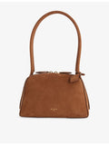 Alaïa small structured suede shoulder bag (British brand)