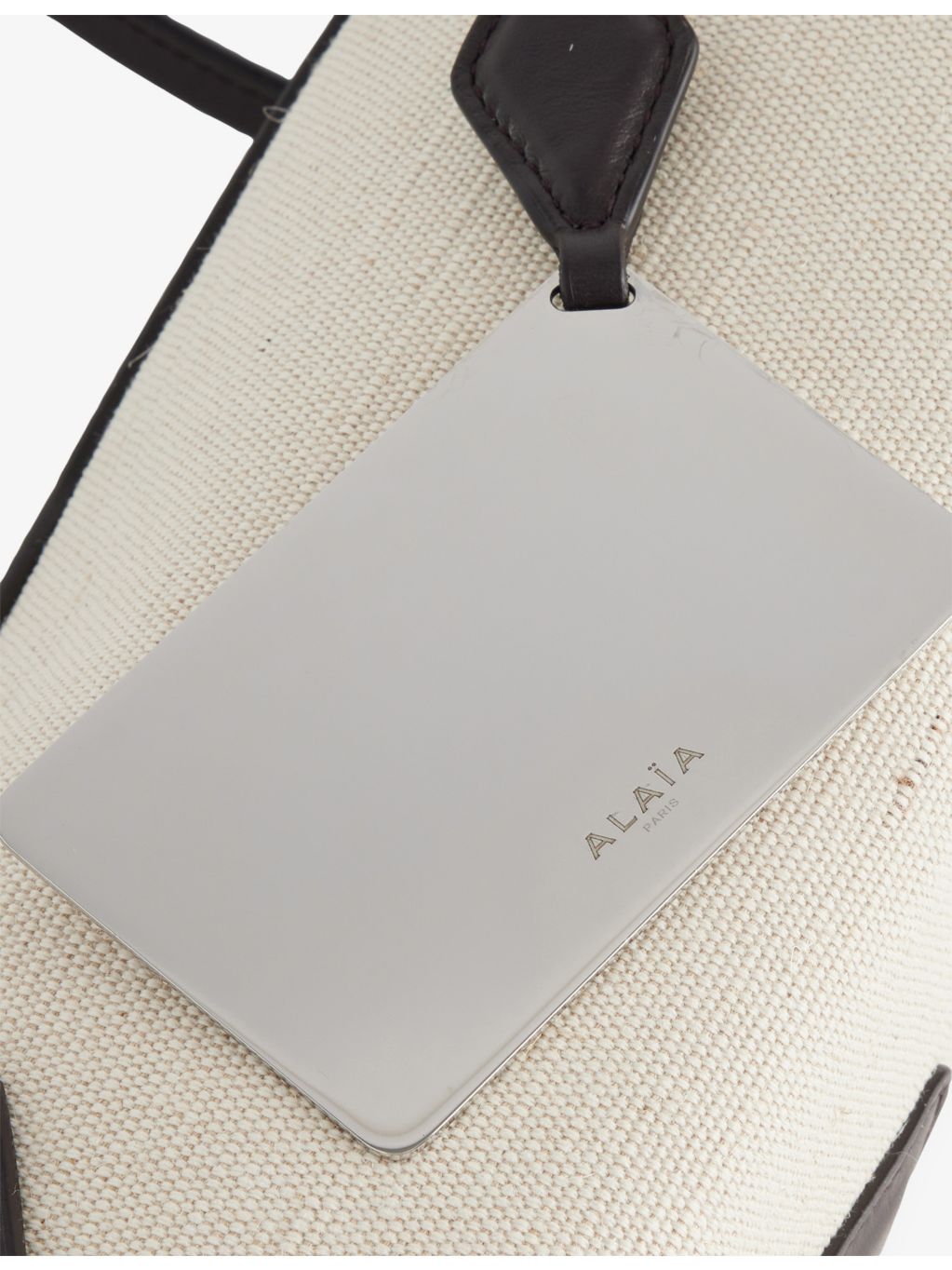 Alaïa Le Teckel medium leather and canvas shoulder bag (British brand)