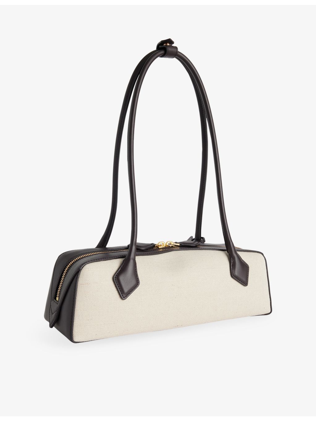 Alaïa Le Teckel medium leather and canvas shoulder bag (British brand)