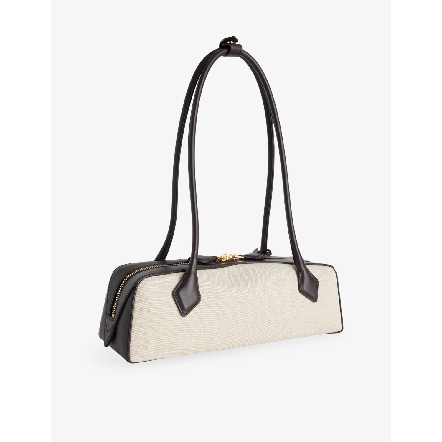 Alaïa Le Teckel medium leather and canvas shoulder bag (British brand)