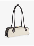 Alaïa Le Teckel medium leather and canvas shoulder bag (British brand)
