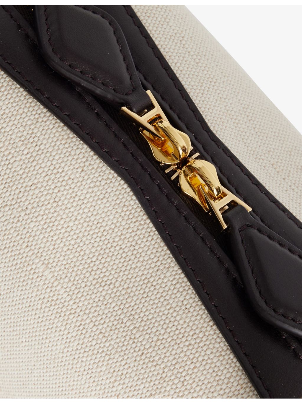 Alaïa Le Teckel medium leather and canvas shoulder bag (British brand)