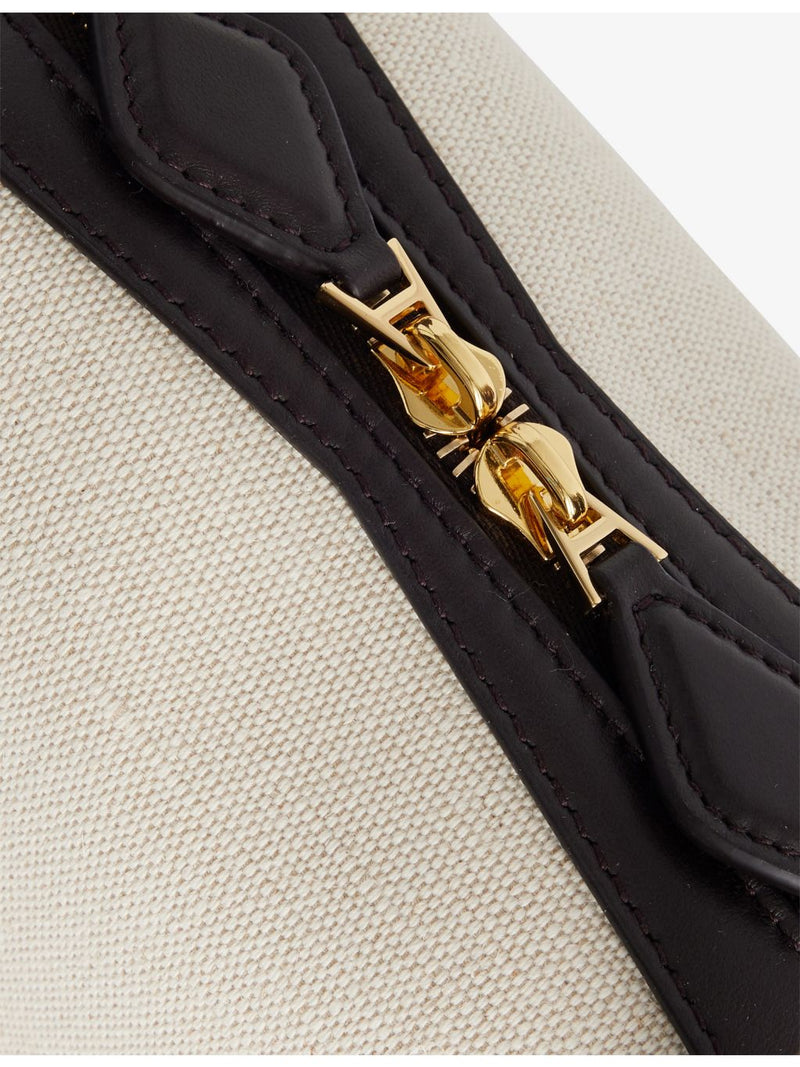 Alaïa Le Teckel medium leather and canvas shoulder bag (British brand)