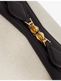Alaïa Le Teckel medium leather and canvas shoulder bag (British brand)