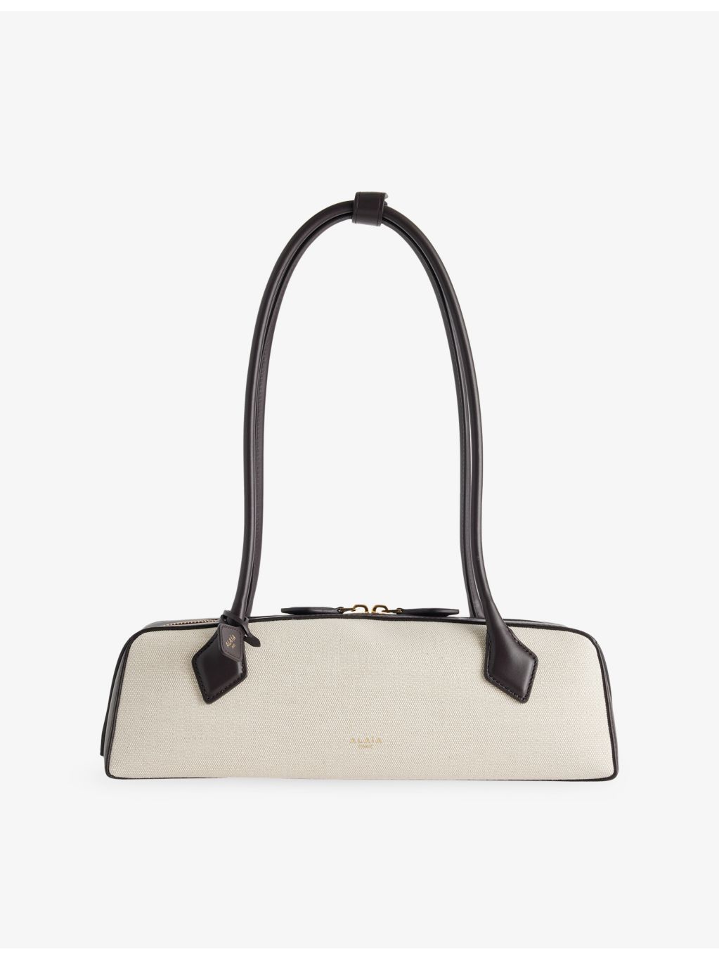Alaïa Le Teckel medium leather and canvas shoulder bag (British brand)
