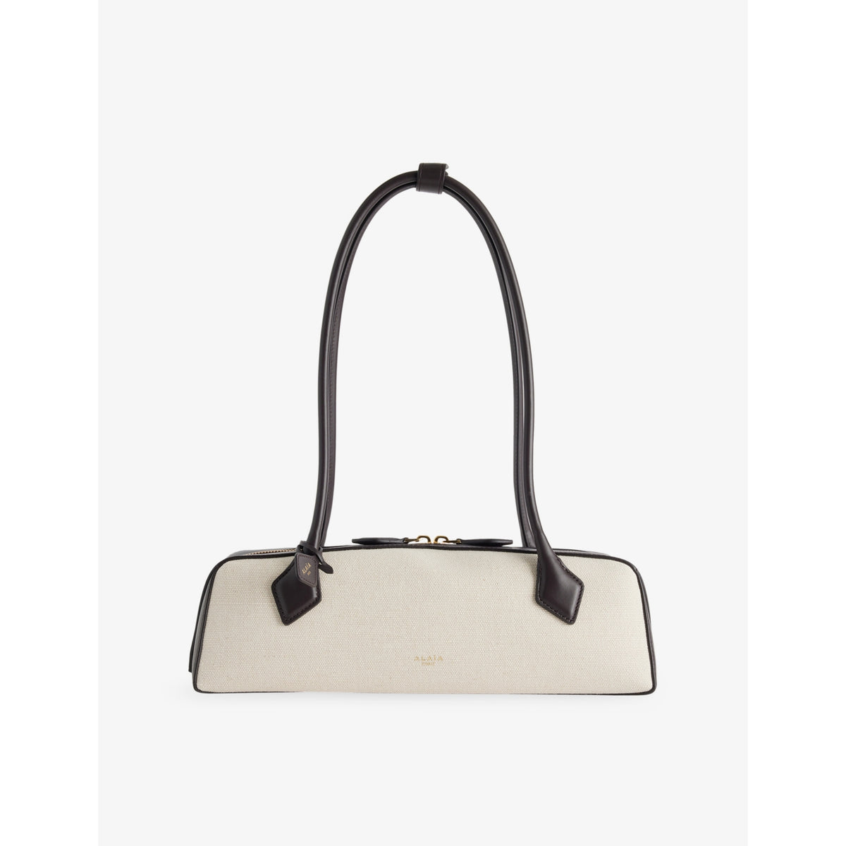 Alaïa Le Teckel medium leather and canvas shoulder bag (British brand)