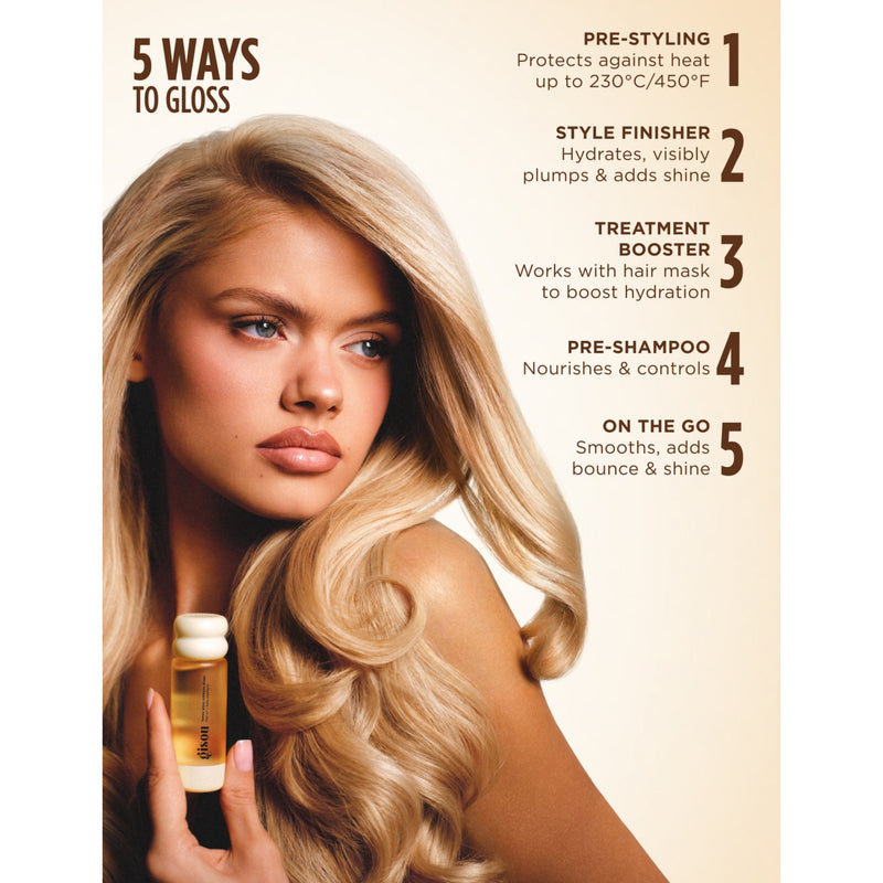Gisou Honey Gloss Collagen Drops hair oil 20ml (British brand)
