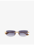 Dita rectangle metal sunglasses D4000529 (British brand)