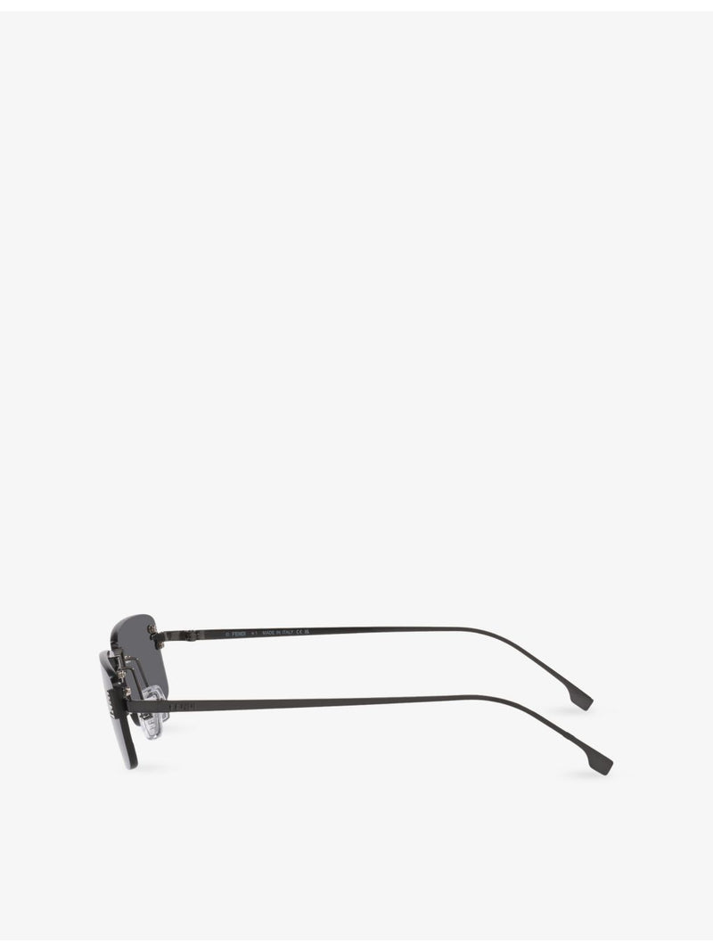 Fendi FE4172US rectangle-frame metal sunglasses, UK version
