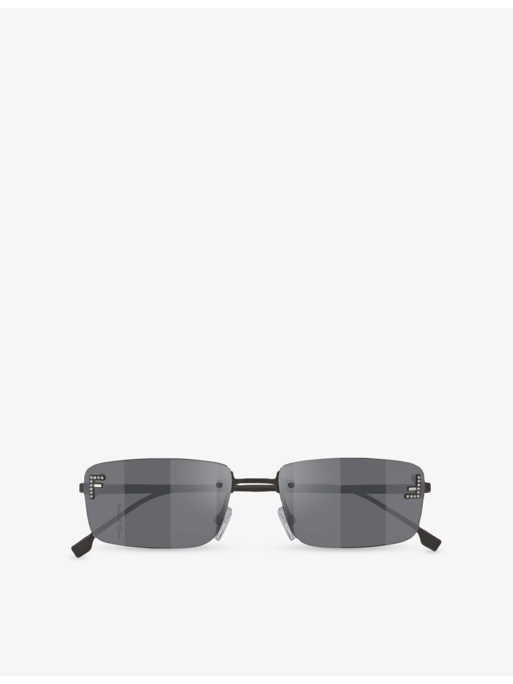 Fendi FE4172US rectangle-frame metal sunglasses, UK version