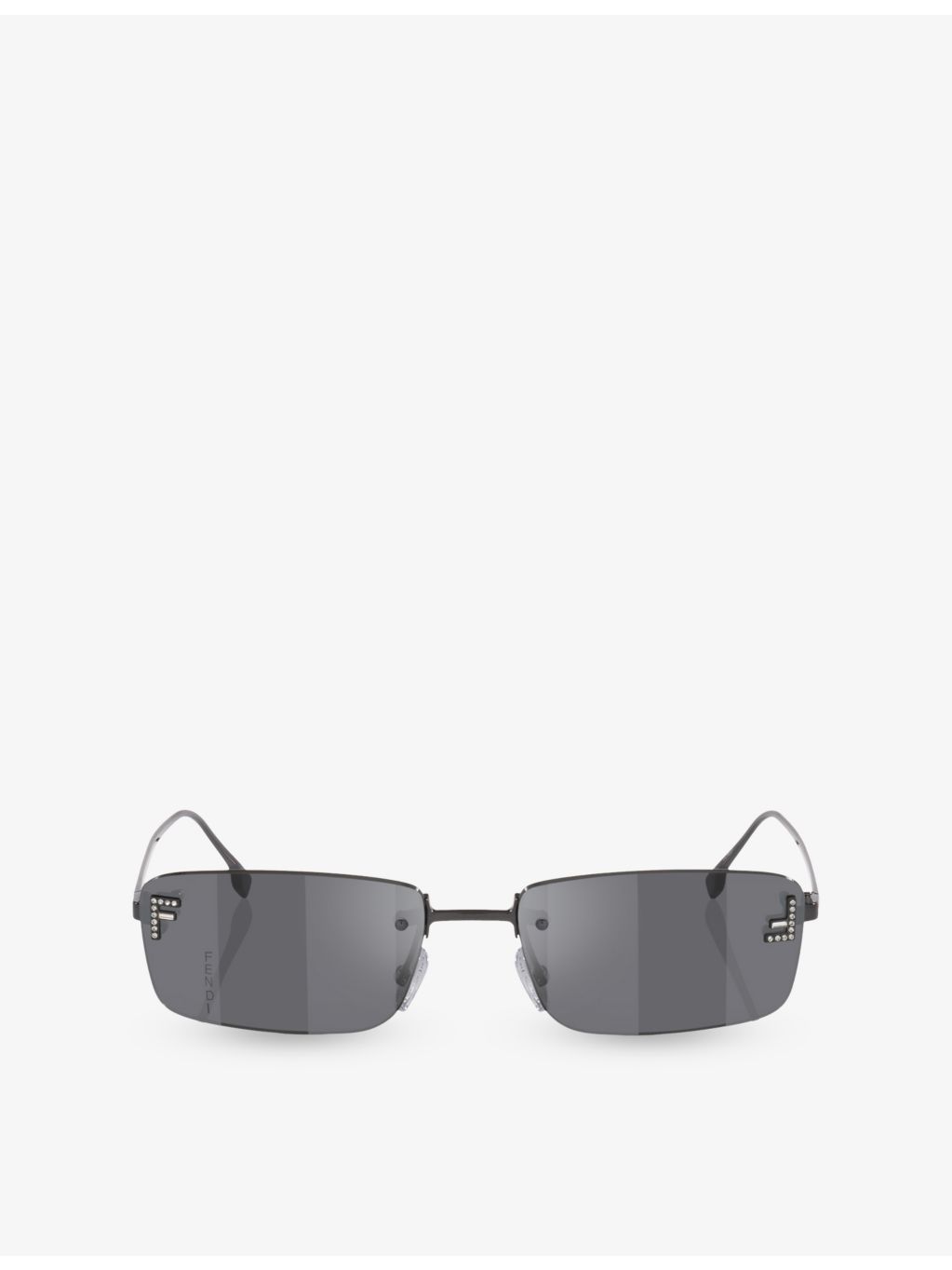 Fendi FE4172US rectangle-frame metal sunglasses, UK version