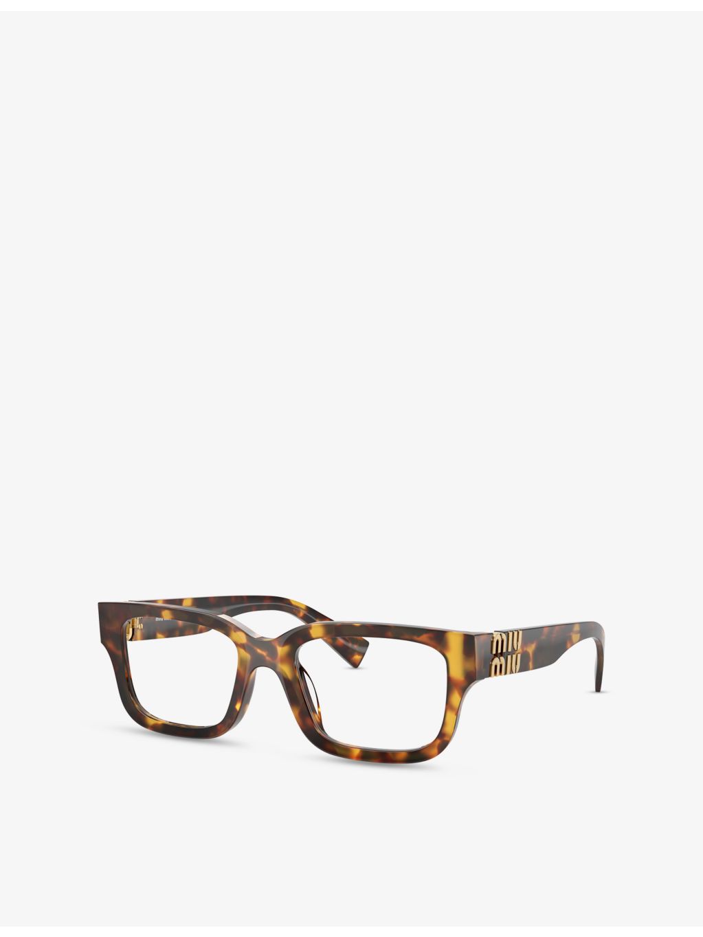 Miu Miu square-frame acetate eyeglasses tortoiseshell, UK version