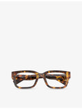 Miu Miu square-frame acetate eyeglasses tortoiseshell, UK version