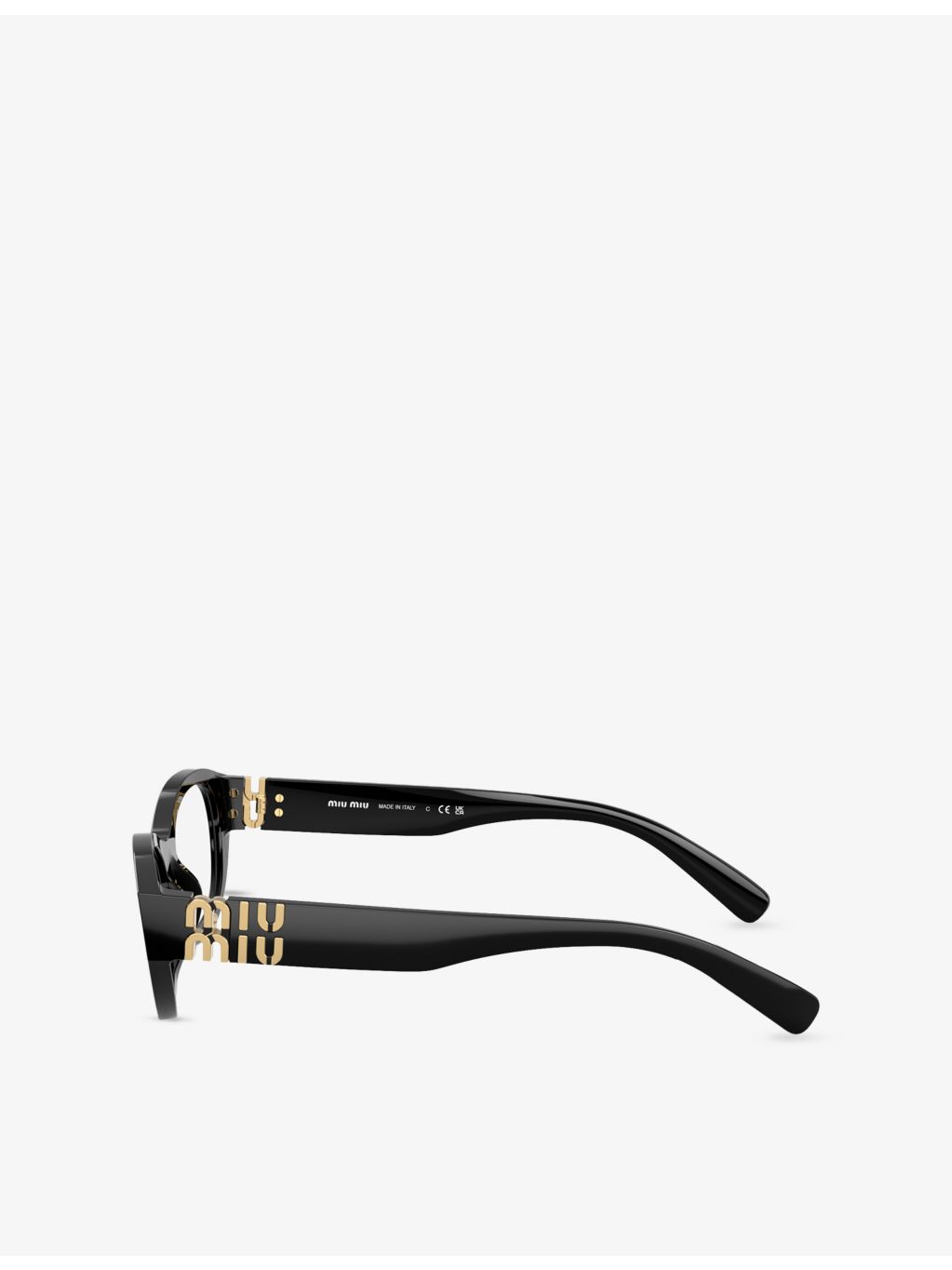 Miu Miu MU 03WV acetate eyeglasses with irregular frame (British brand)