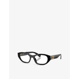 Miu Miu MU 03WV acetate eyeglasses with irregular frame (British brand)