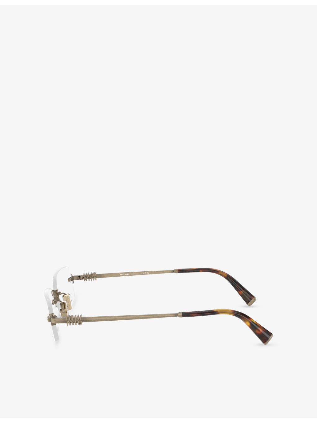 Miu Miu MU 50YV rectangle metal eyeglasses (British brand)