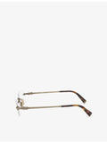 Miu Miu MU 50YV rectangle metal eyeglasses (British brand)