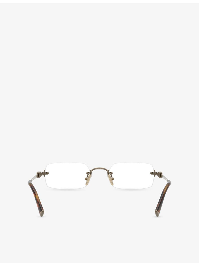 Miu Miu MU 50YV rectangle metal eyeglasses (British brand)