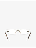 Miu Miu MU 50YV rectangle metal eyeglasses (British brand)
