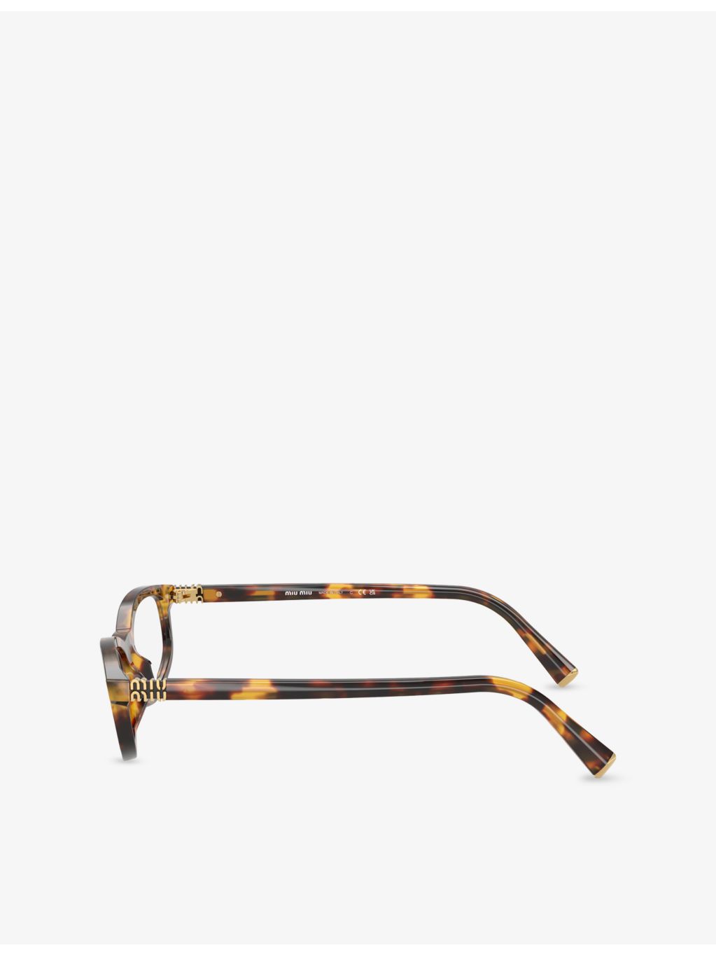 Miu Miu oval-frame acetate eyeglasses in tortoiseshell - British product