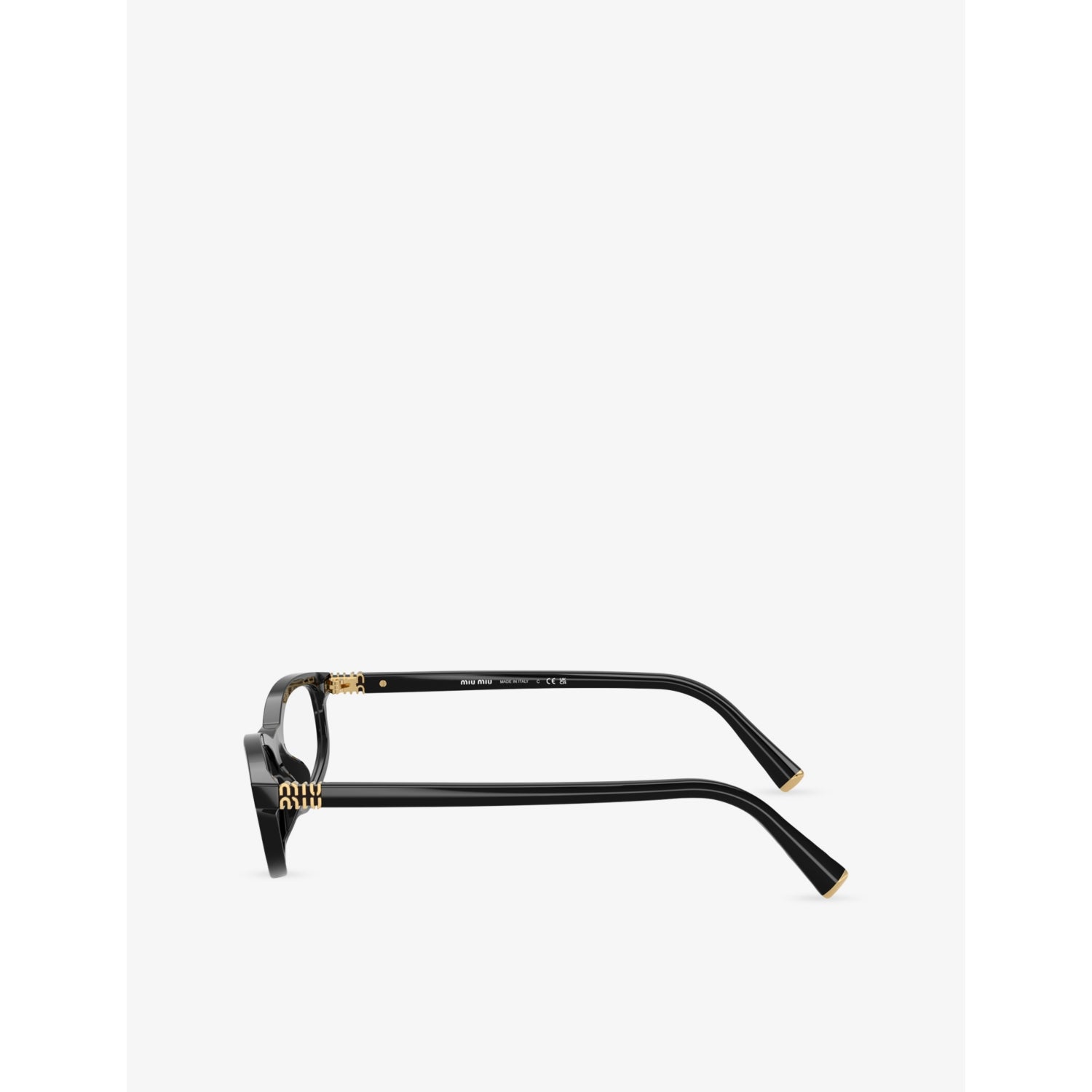 Miu Miu MU 01ZV acetate eyeglasses with oval frame - British product