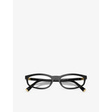 Miu Miu MU 01ZV acetate eyeglasses with oval frame - British product