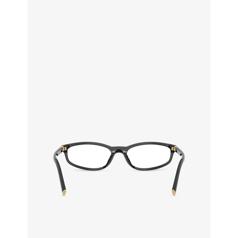 Miu Miu MU 01ZV acetate eyeglasses with oval frame - British product