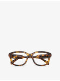 Miu Miu square-frame acetate eyeglasses in tortoiseshell MU 02ZV (British brand)