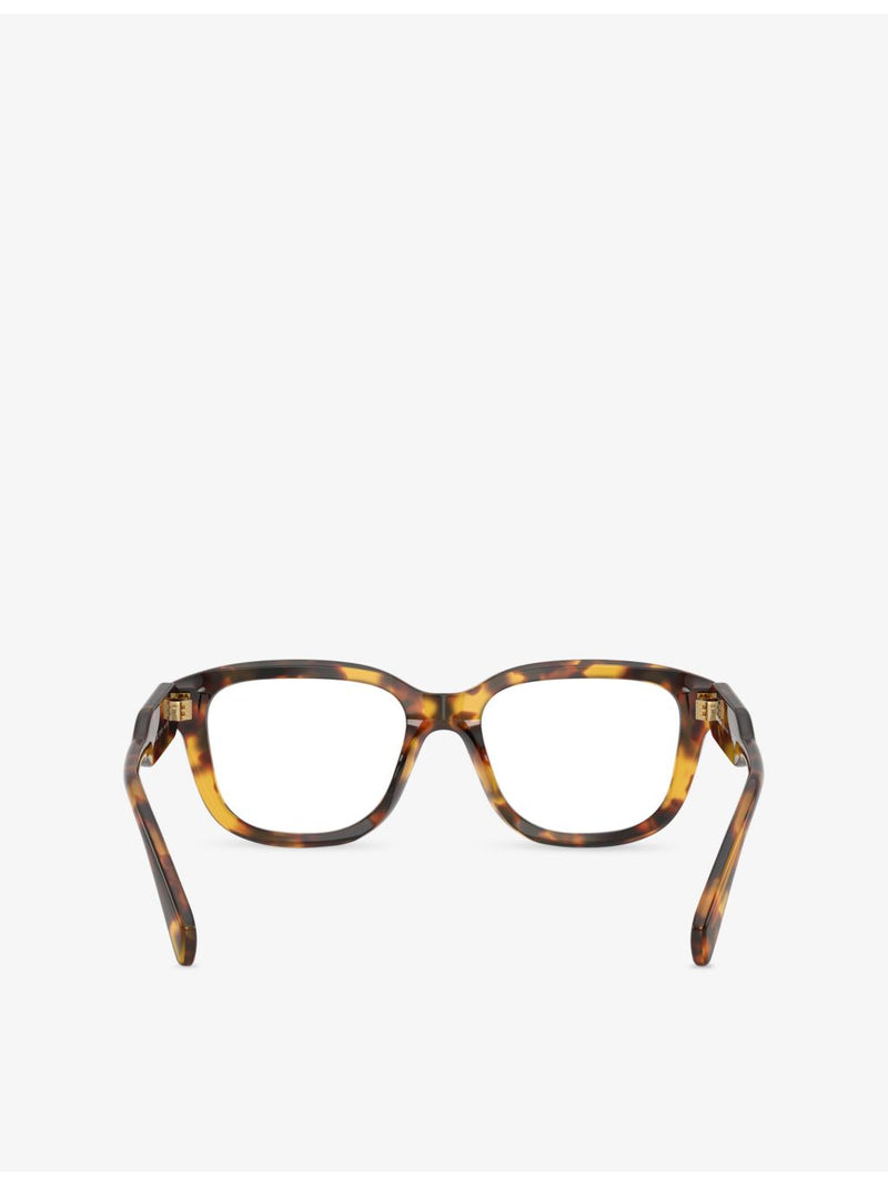 Miu Miu square-frame acetate eyeglasses in tortoiseshell MU 02ZV (British brand)